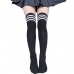 Womens Over Knee Long Socks Thigh High Stockings Stripe Sport For Girls Ladies